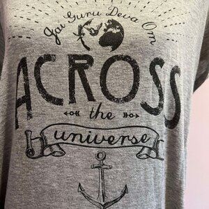 Across the Universe Beatles T Shirt Gray High Low Large Yoga Vintage Lennon Om